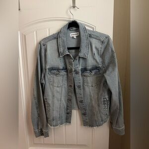 Studio Blue Tessy Raw Hem Denim Jacket